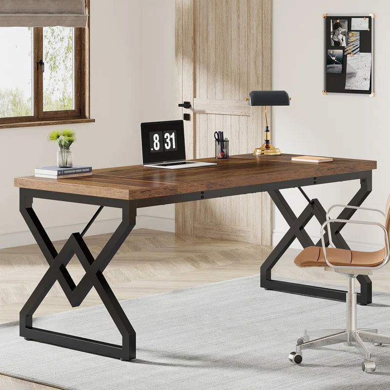 Furnishiaa Sheesham Wood & Metal Frame Study & Computer Table - Furnishiaa -  -